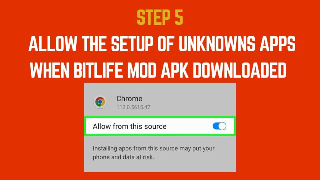 Home 5 Allow the setup of unknown app when bitlife mod apk download